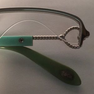 TIFFANY&CO CLASSIC GREEN & SILVER HEART KEYS FRAME